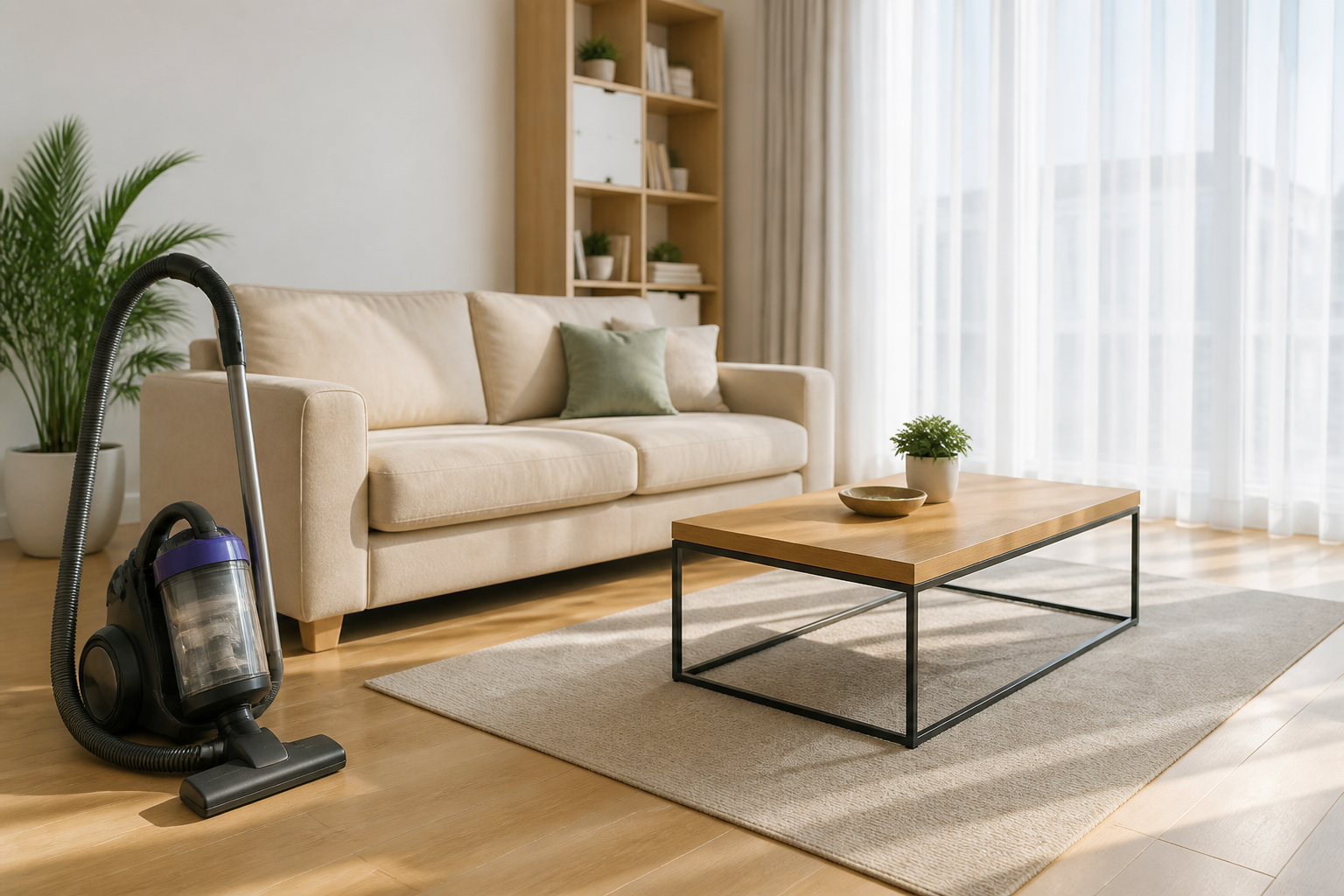 Gereinigtes Wohnzimmer